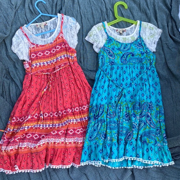 Twin Girls Dresses size medium - Picture 1 of 5